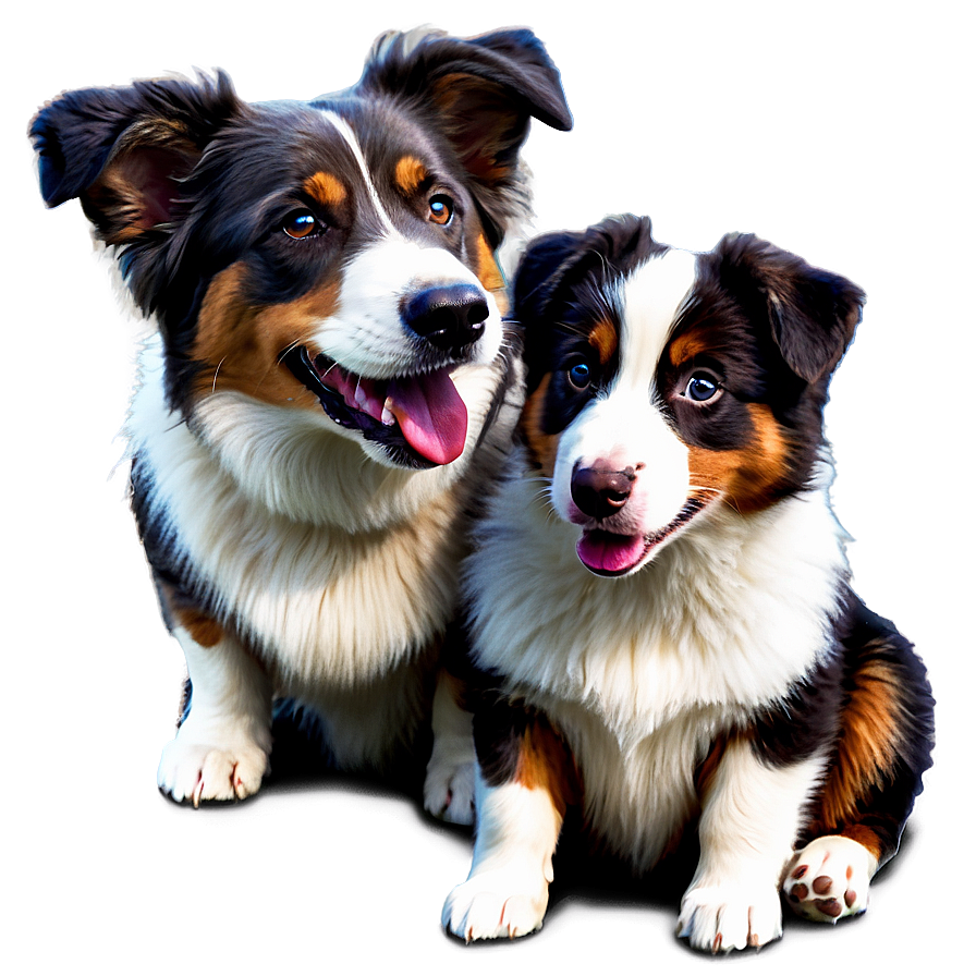 Australian Shepherd Family Png Ilt82 PNG Image