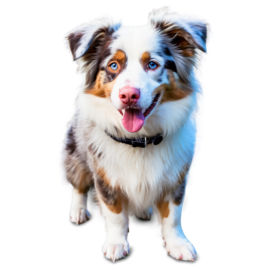 Australian Shepherd In Snow Png Xqx5 PNG Image