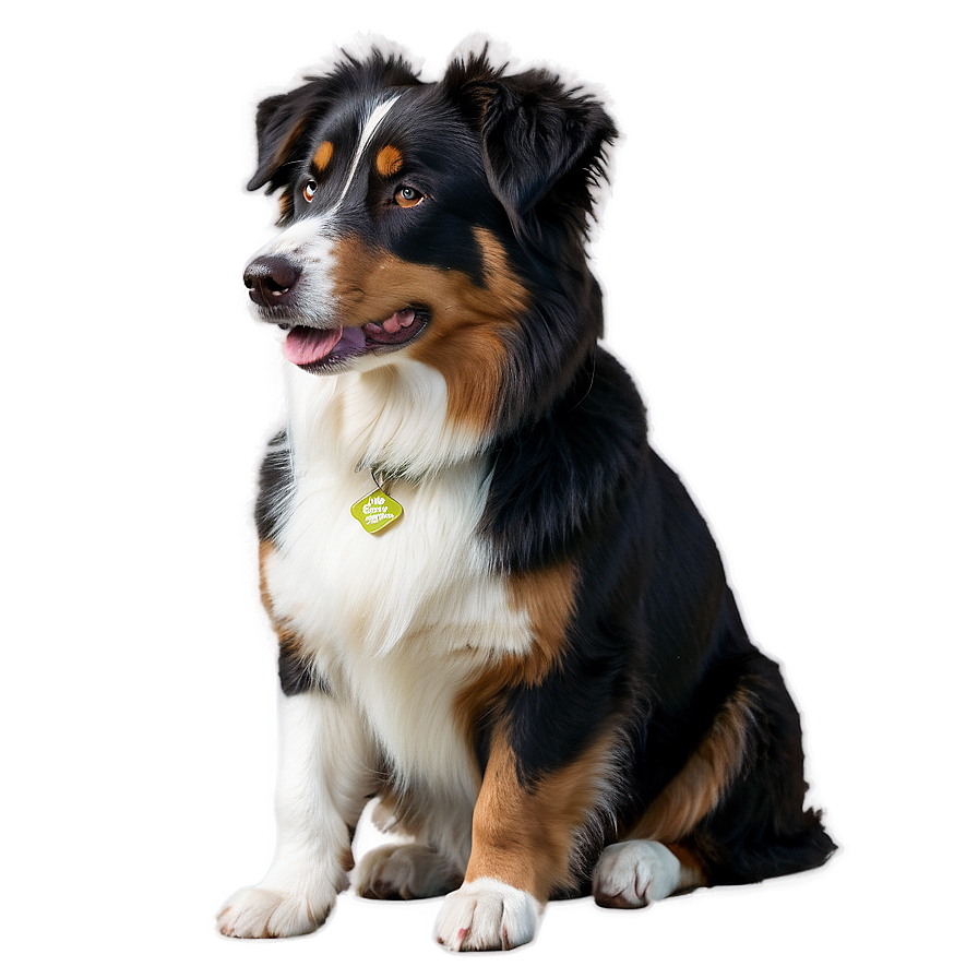 Australian Shepherd Sitting Png Enl78 PNG Image