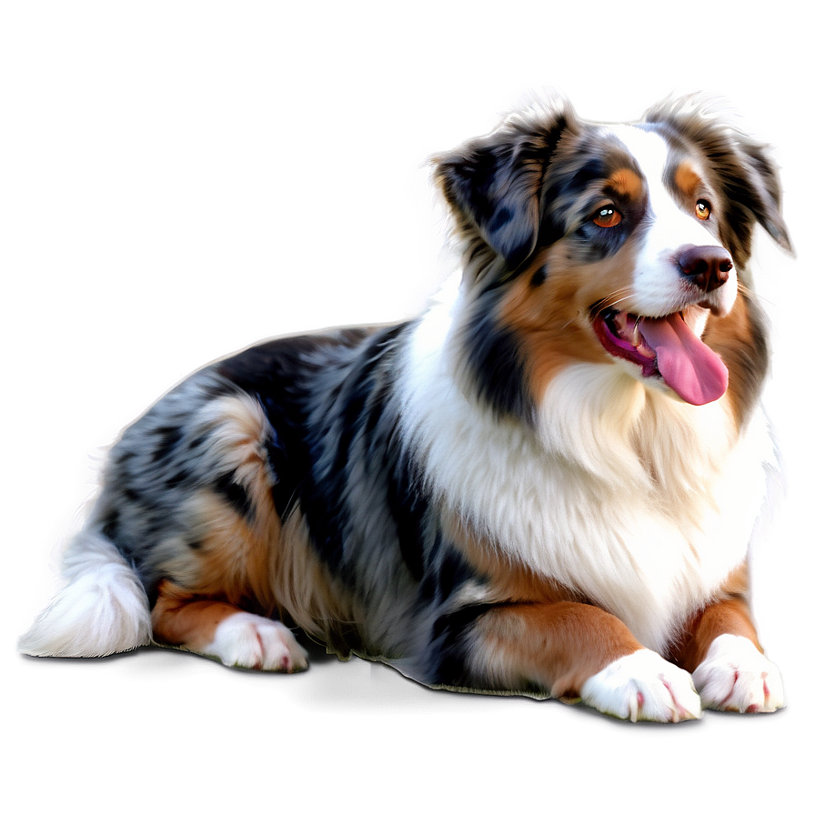 Australian Shepherd With Flowers Png 57 PNG Image