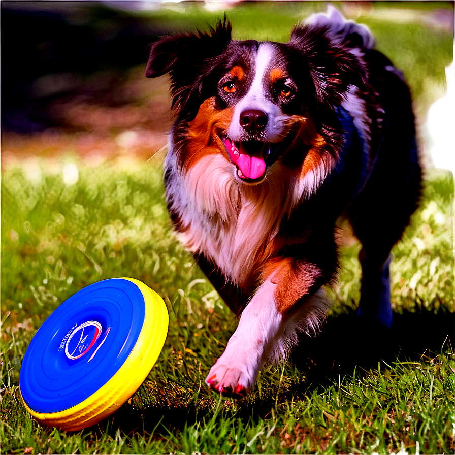 Australian Shepherd With Frisbee Png 06202024 PNG Image