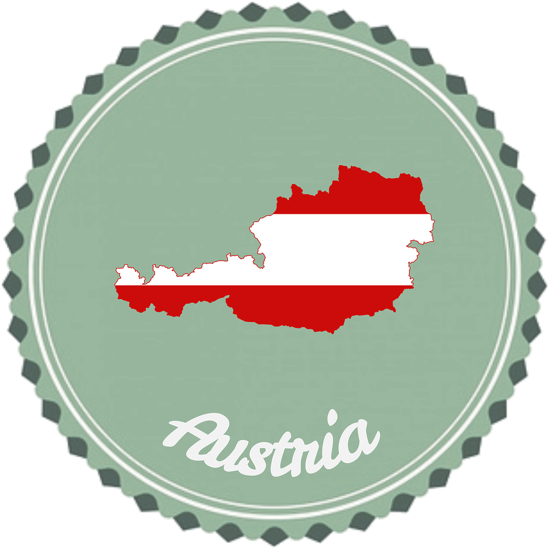 Austria Map Seal Graphic PNG Image