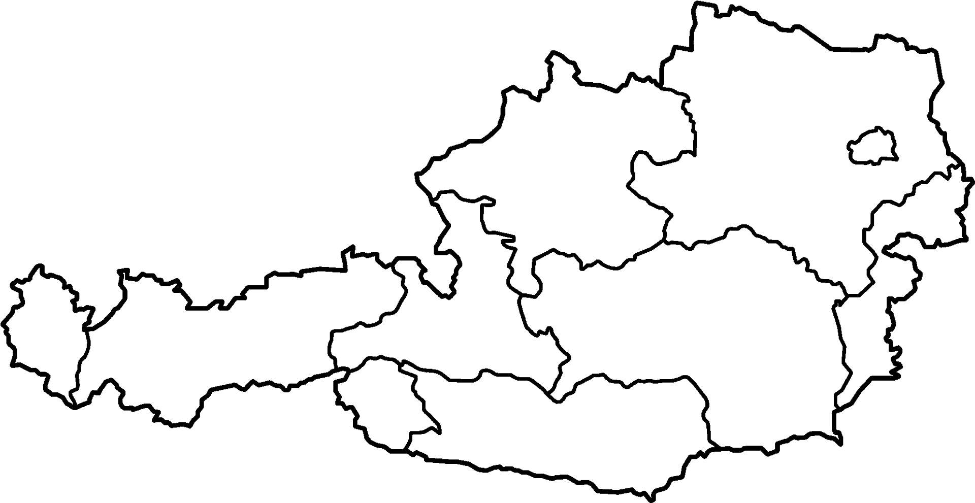 Austria Outline Map PNG Image