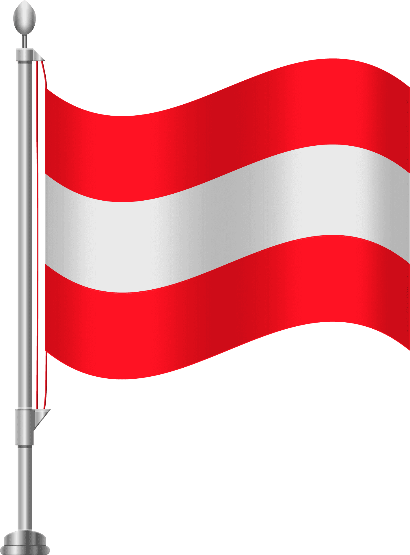 Austrian National Flag Waving PNG Image