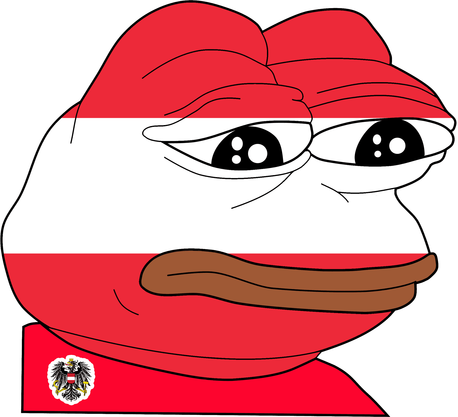 Austrian Pepe Meme Illustration PNG Image