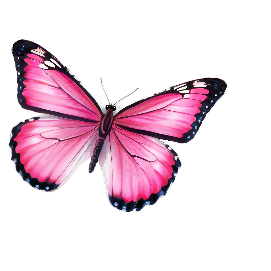 Authentic Pink Butterfly Image Png Tht92 PNG Image