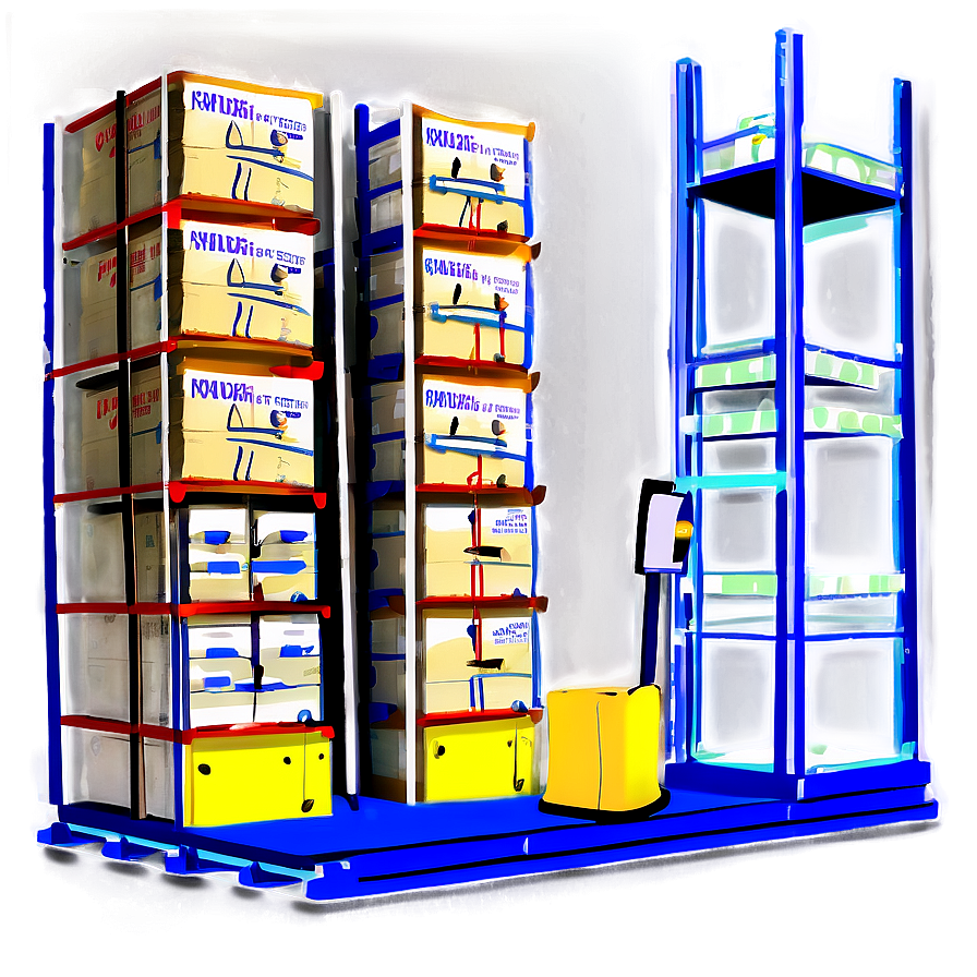 Automated Logistics Warehouse Png Cuv26 PNG Image