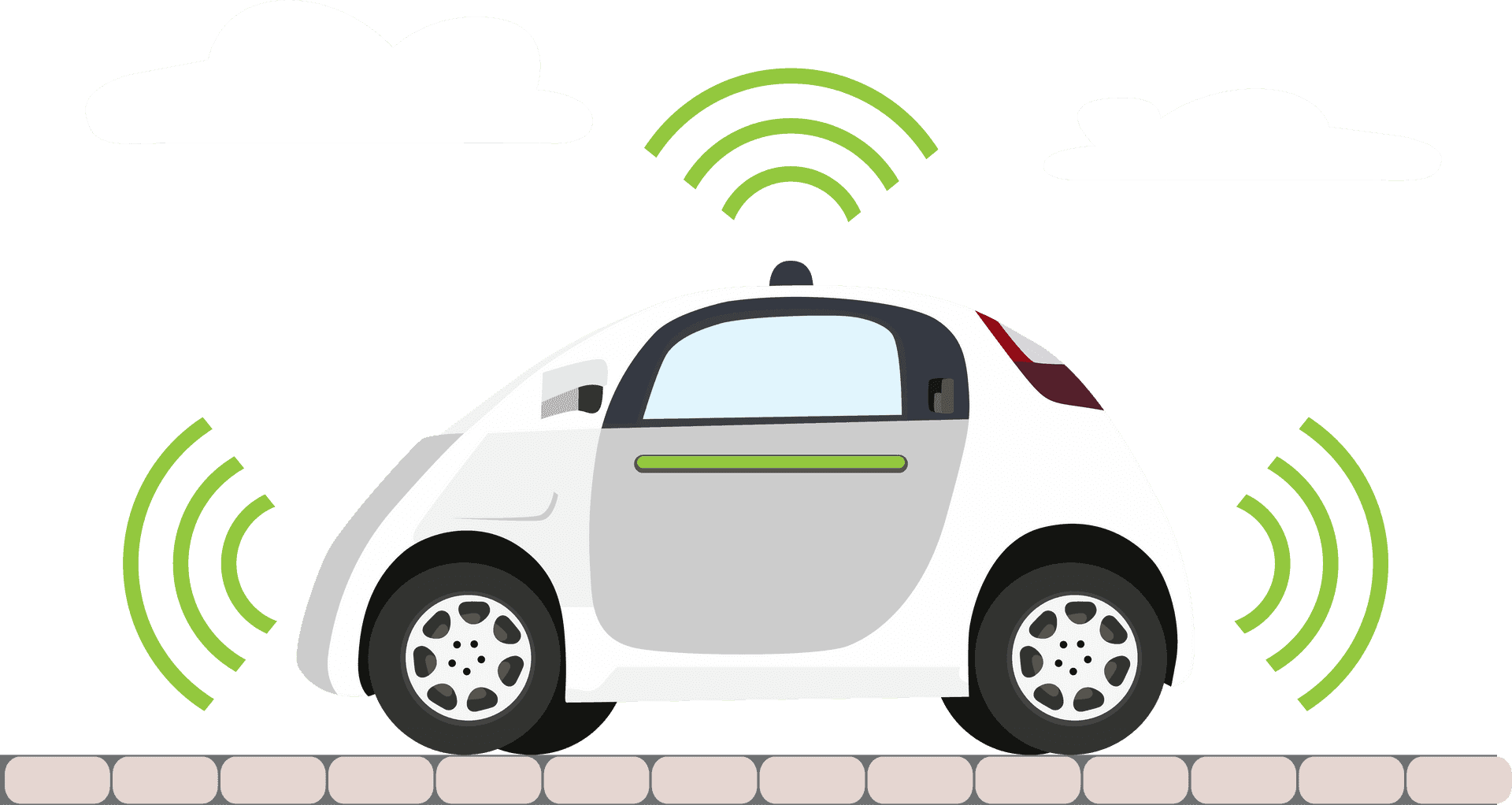 Autonomous Vehicle Technology Illustration PNG Image