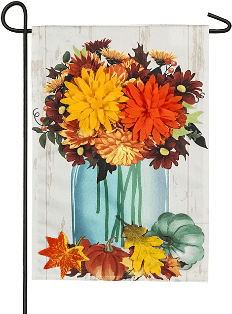 Autumn Chrysanthemumsin Vase PNG Image