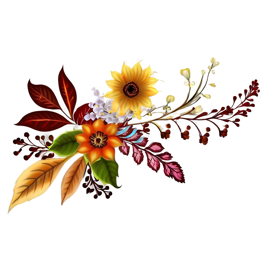 Autumn Floral Arrangements Png Gmr65 PNG Image