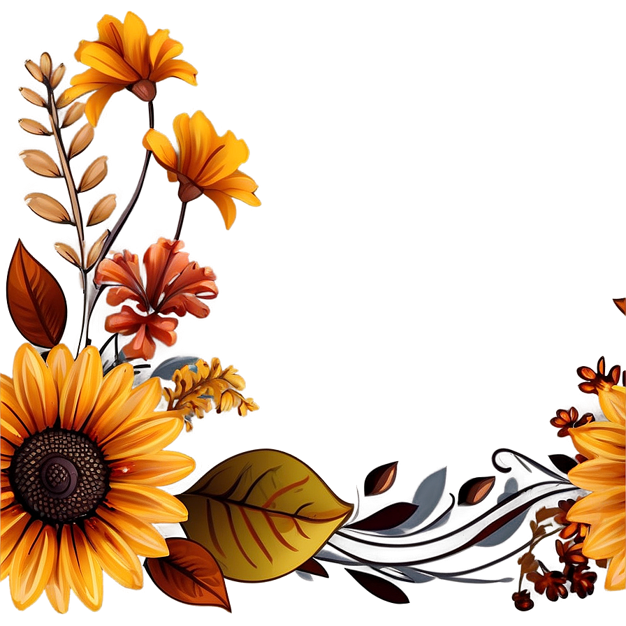 Autumn Floral Arrangements Png Vdx PNG Image