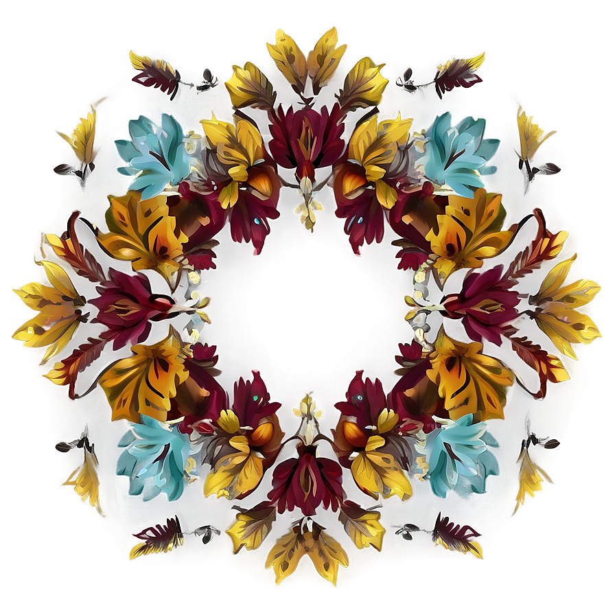 Autumn Floral Pattern Png 90 PNG Image