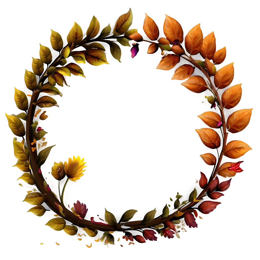 Autumn Flower Circle Png Bgn PNG Image