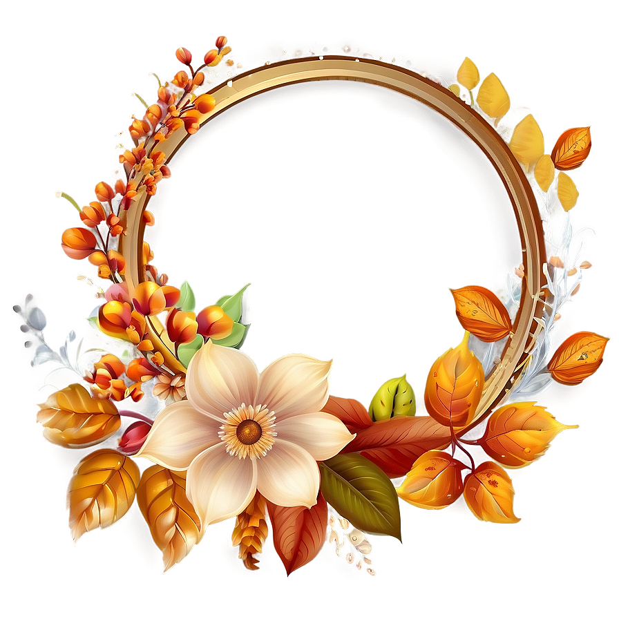 Autumn Flower Frame Png 05252024 PNG Image