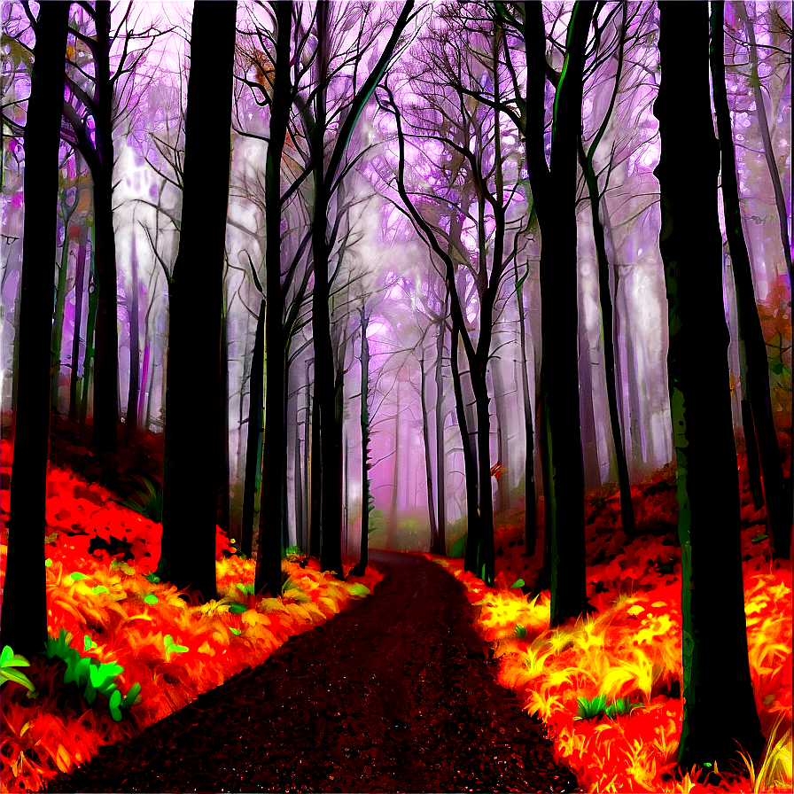 Autumn Forest Path Photo Png Wej PNG Image