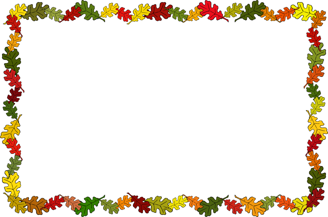 Autumn Leaves Border Frame PNG Image