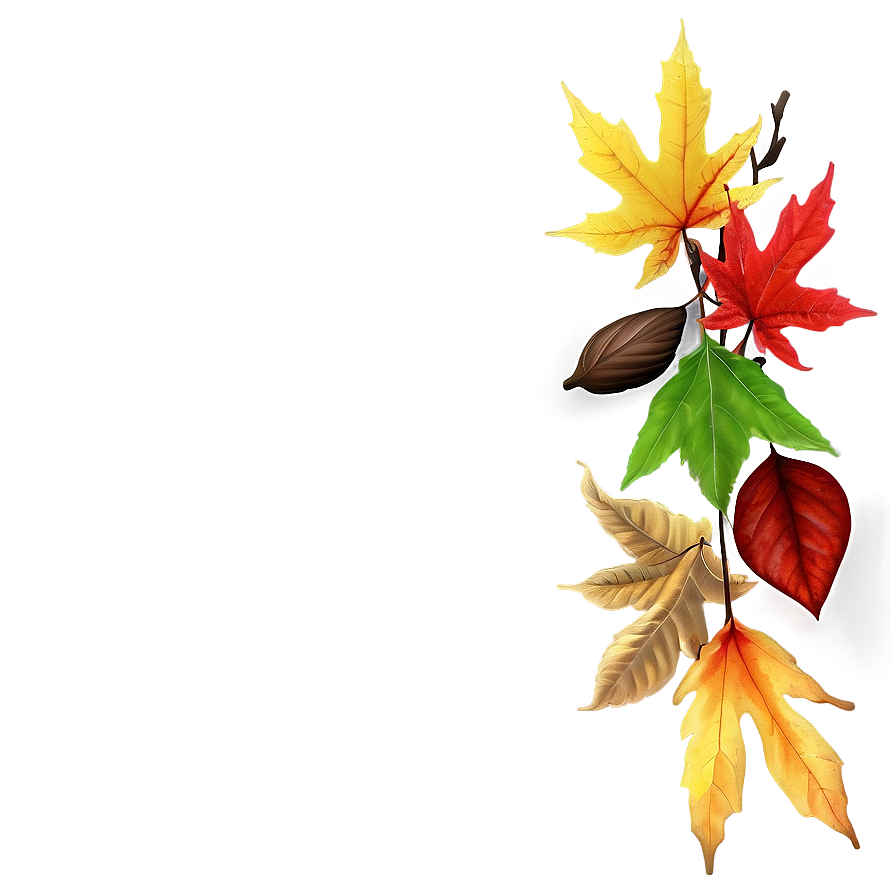 Autumn Leaves Border Png Ycc PNG Image