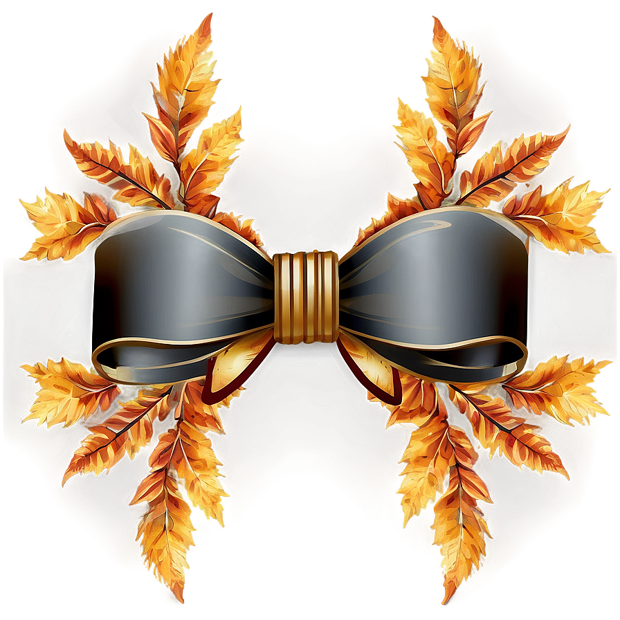 Autumn Leaves Bow Png Tfg PNG Image