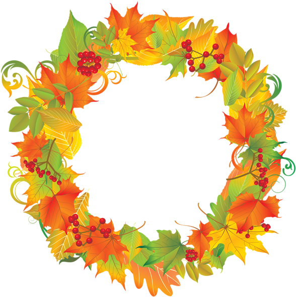 Autumn Leaves Frame Design.png PNG Image