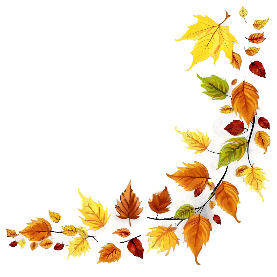 Autumn Leaves In Wind Png Llp PNG Image