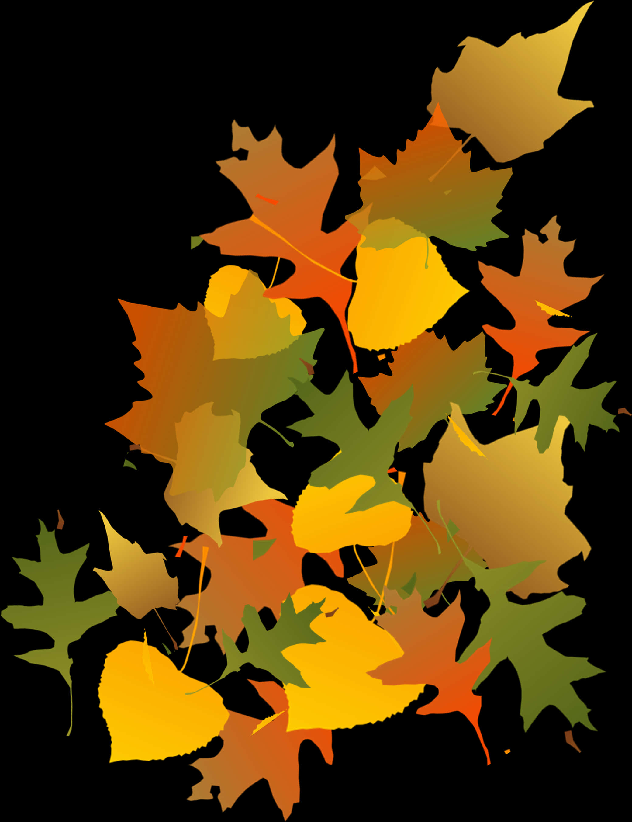 Autumn_ Leaves_ Vector_ Illustration PNG Image