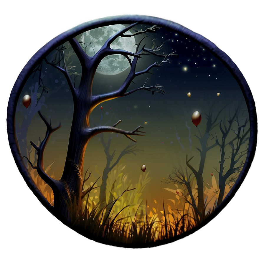 Autumn Moonlit Night Png 19 PNG Image