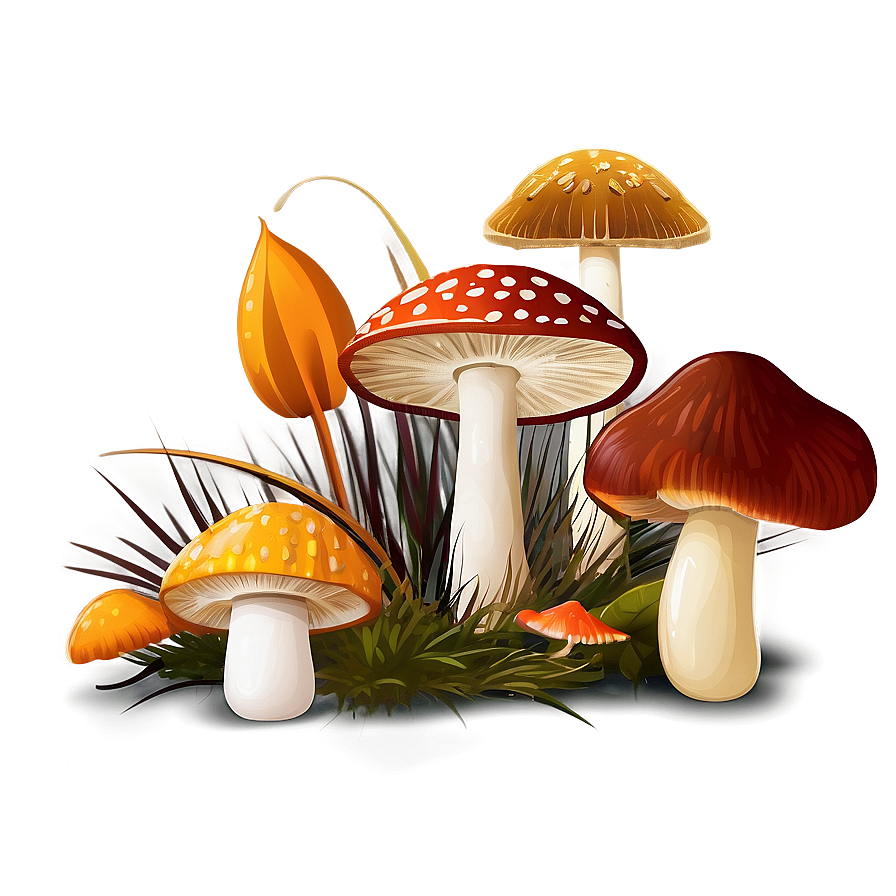 Autumn Mushrooms Png 05242024 PNG Image