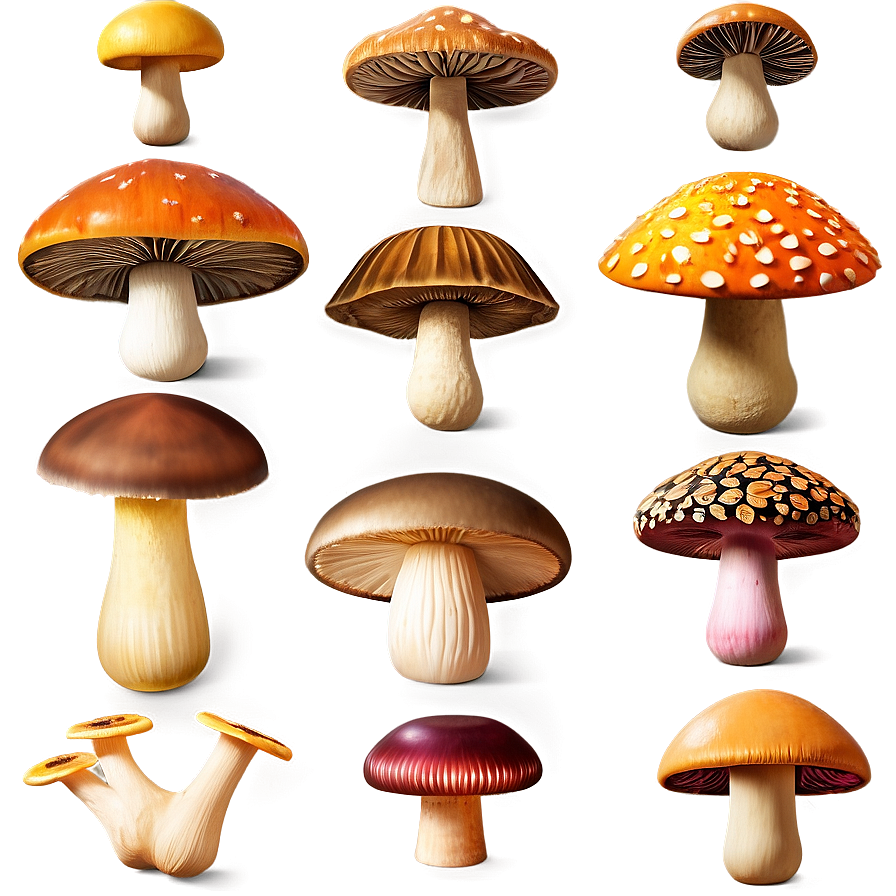 Autumn Mushrooms Png 05242024 PNG Image