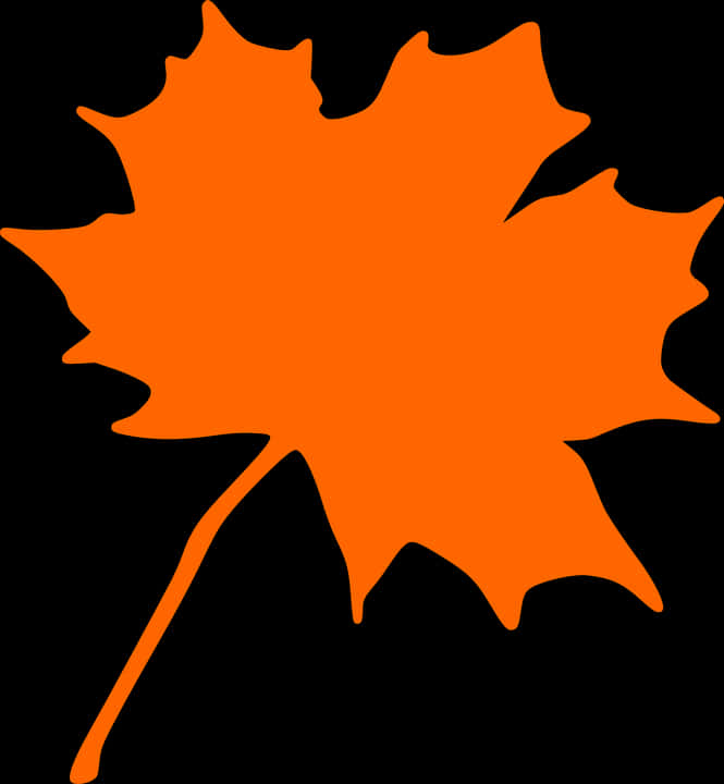 Autumn_ Orange_ Leaf_ Silhouette PNG Image