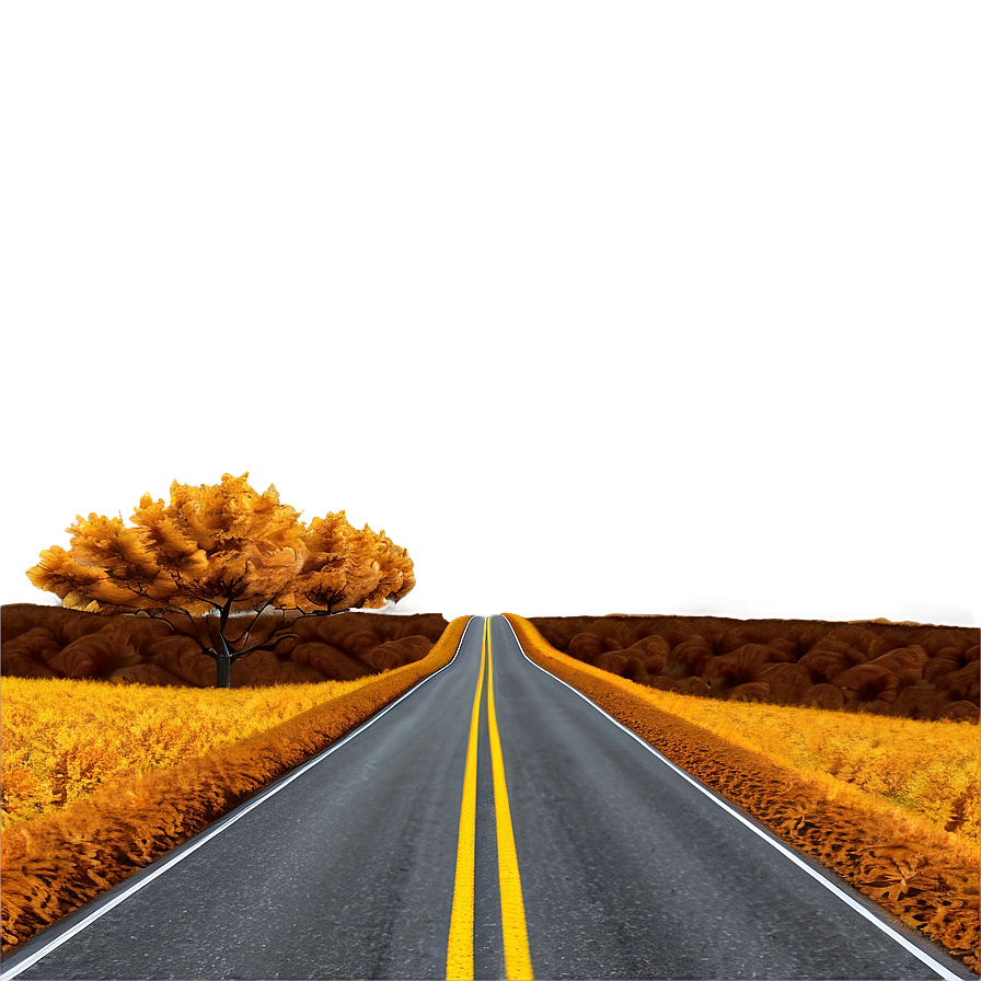 Autumn Road Png 05032024 PNG Image