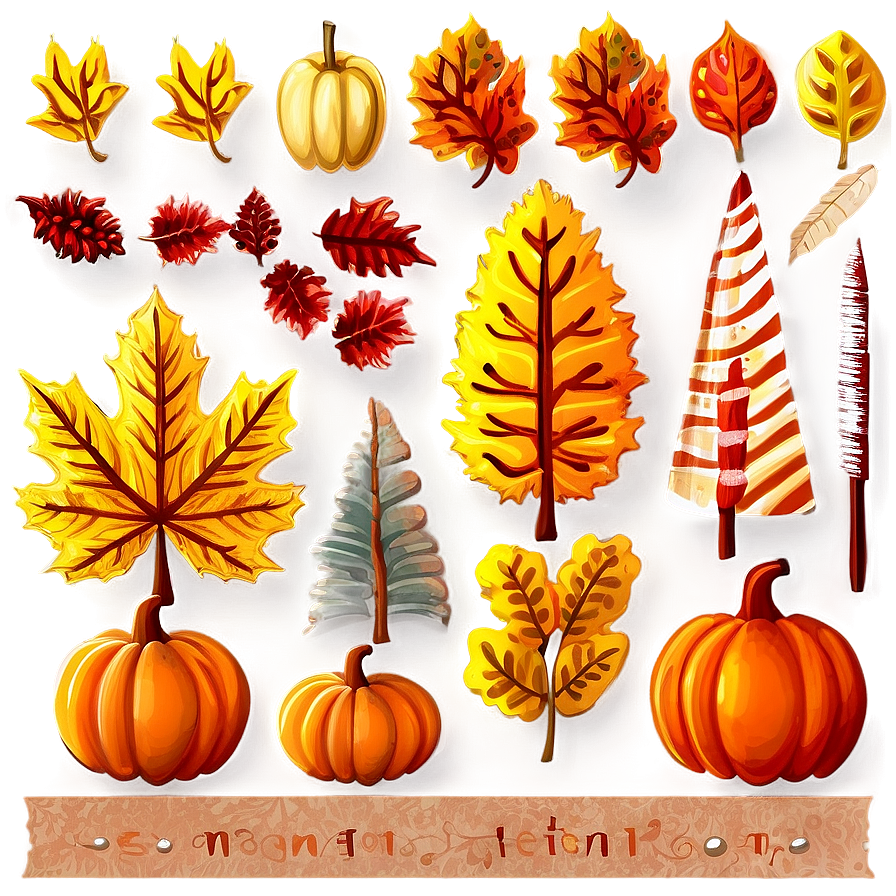 Autumn Seasonal Festivities Png Qol PNG Image