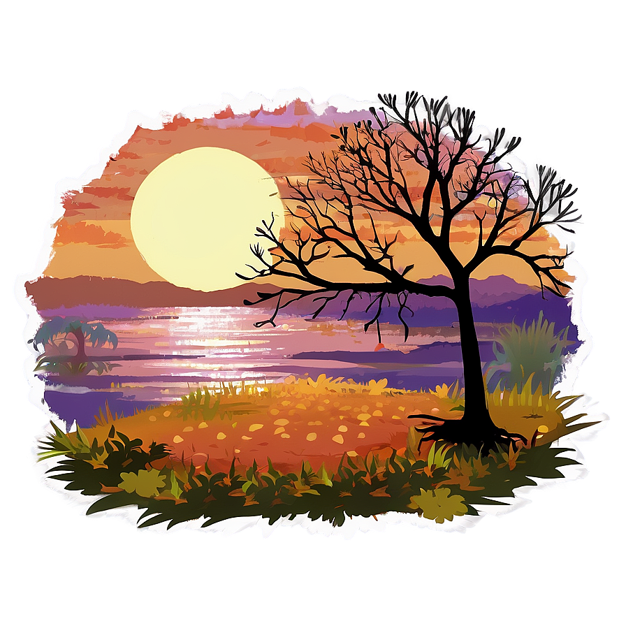 Autumn Sunset View Png 06282024 PNG Image