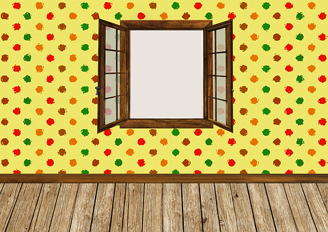 Autumn Themed Roomwith Open Window PNG Image