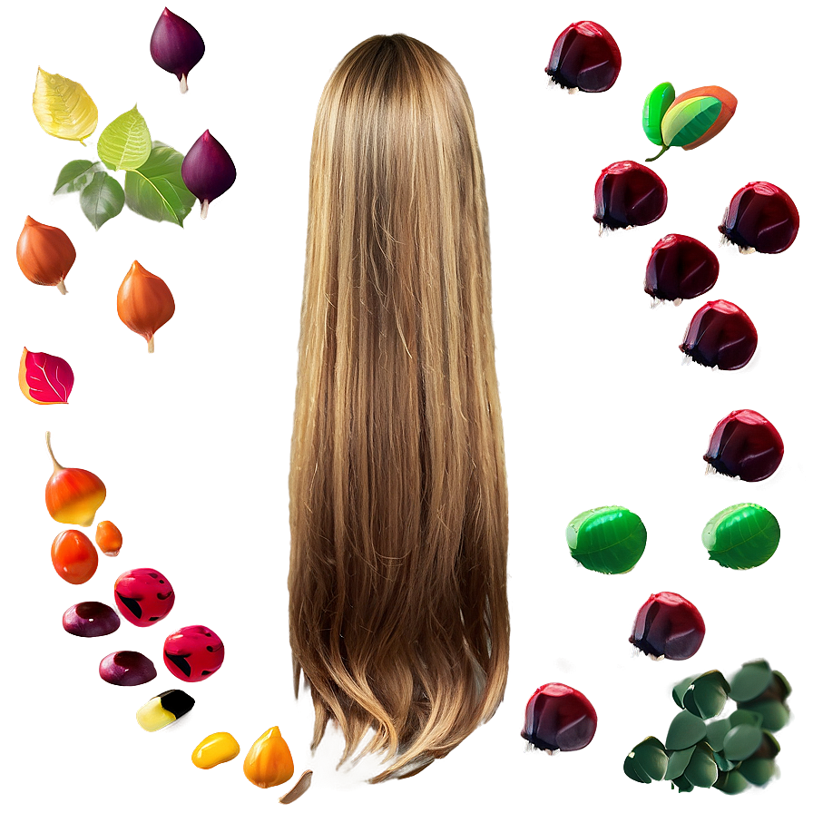 Autumn Tones Long Hair Png Pwo83 PNG Image