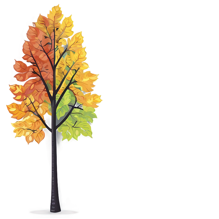 Autumn Tree Illustration Png 86 PNG Image