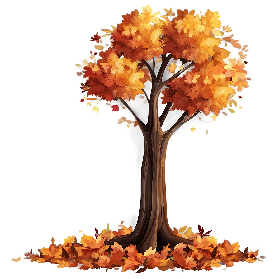 Autumn Tree Illustration Png Ulm PNG Image