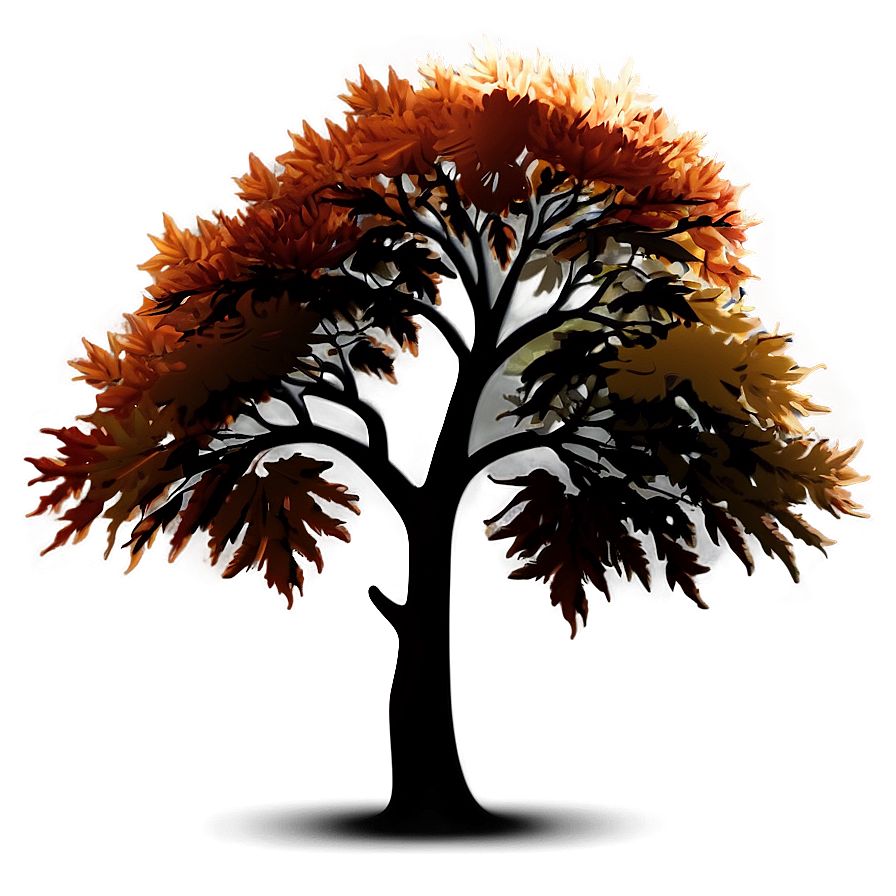 Autumn Tree Silhouette Png Iwl PNG Image