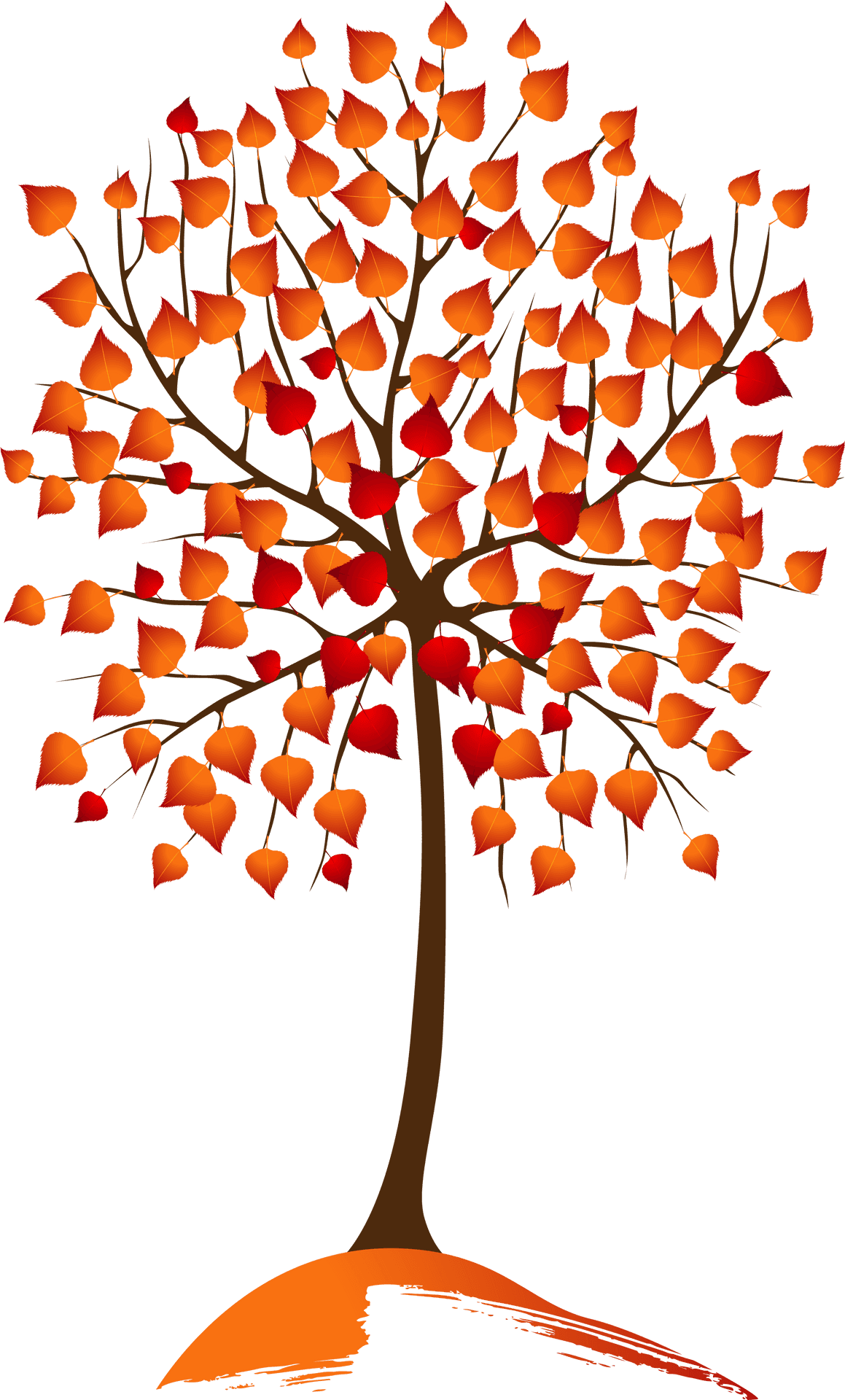 Autumn Tree Vector Art PNG Image