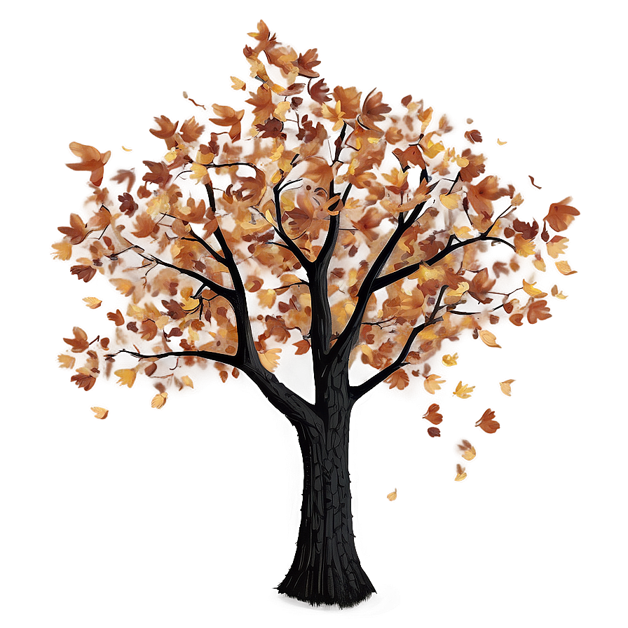 Autumn Tree With Birds Png 21 PNG Image