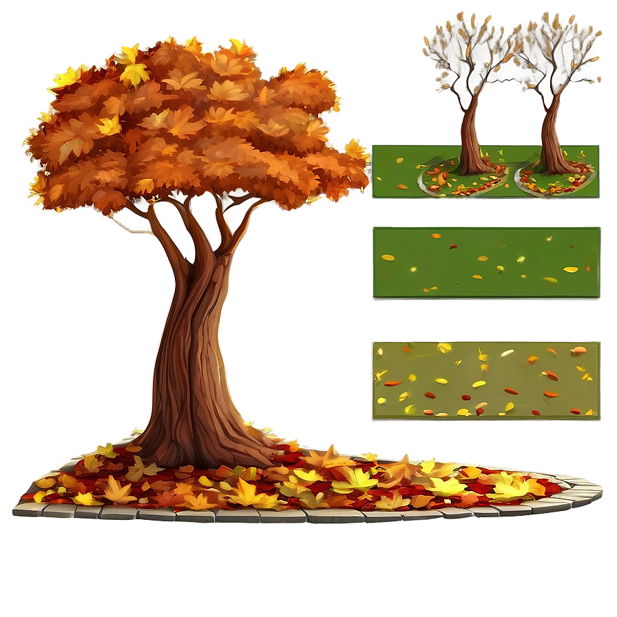 Autumn Tree With Pathway Png Pwn21 PNG Image