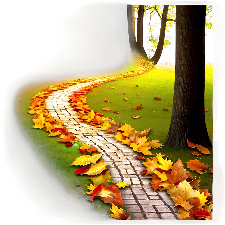 Autumnal Fallen Leaves Pathway Png Paq14 PNG Image