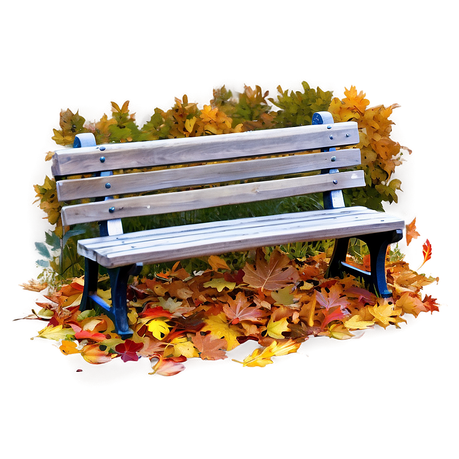 Autumnal Park Bench Png 05212024 PNG Image