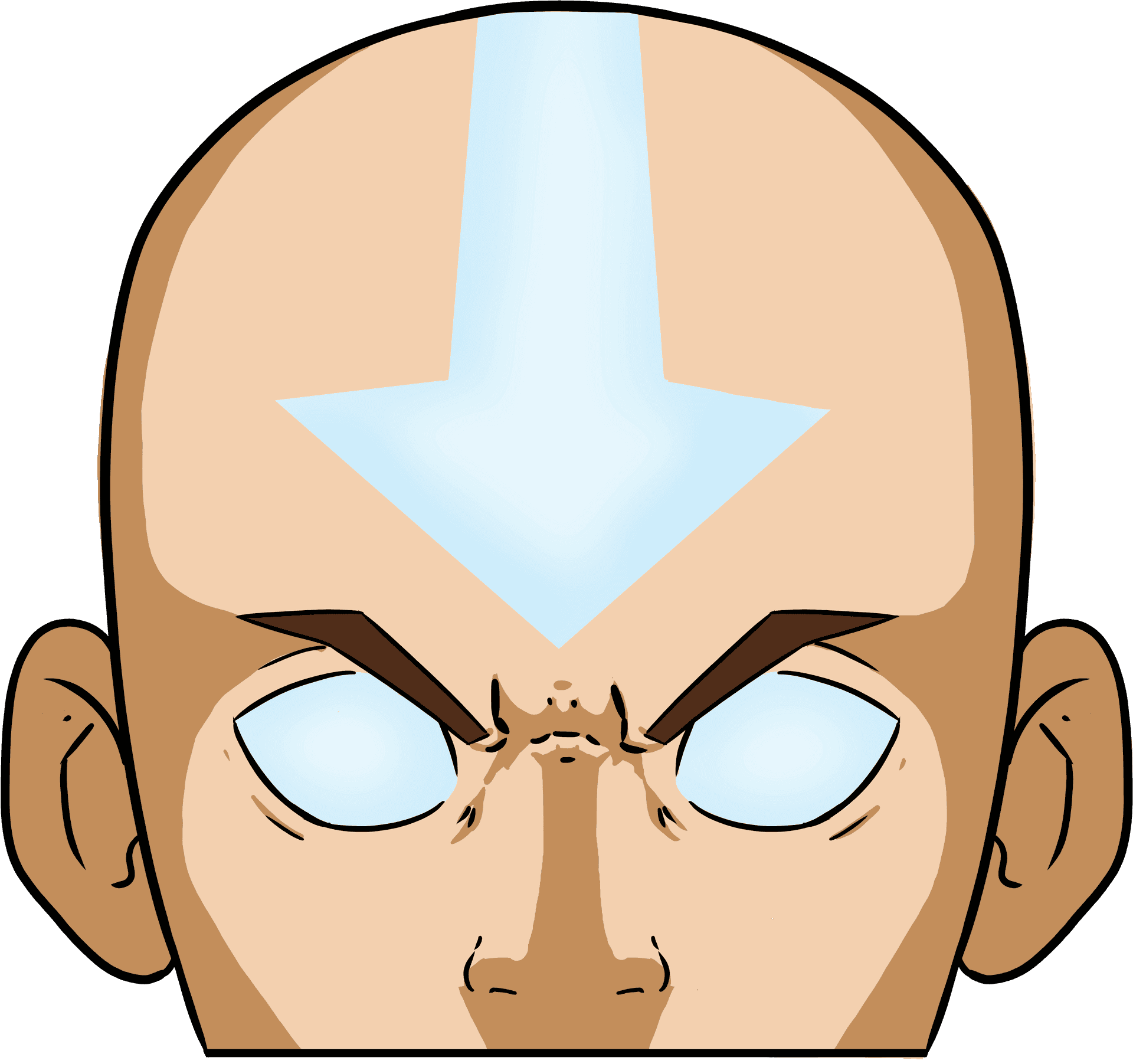 Avatar Aang Headshot PNG Image