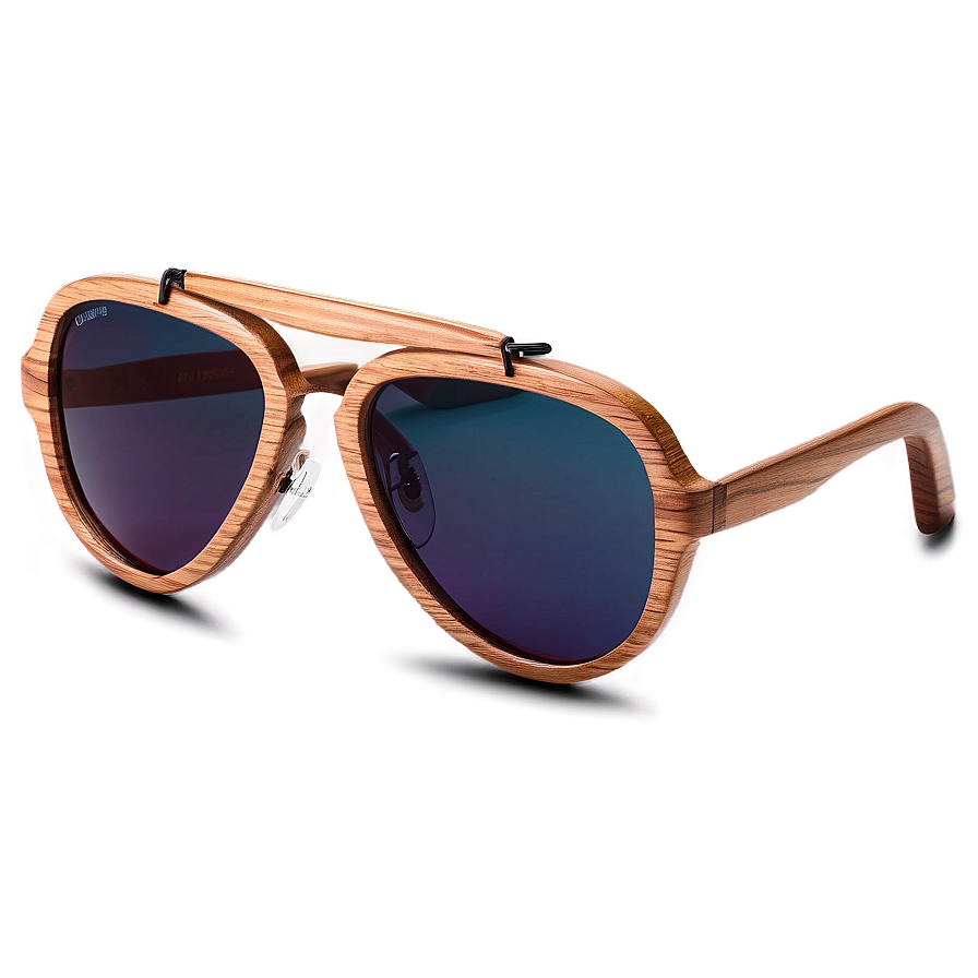 Aviator Glasses With Wooden Frames Png Tfa18 PNG Image