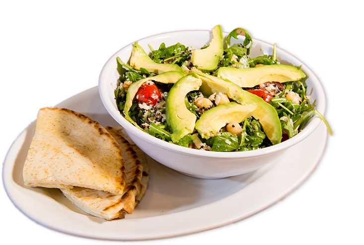 Avocado Saladwith Pita Bread PNG Image