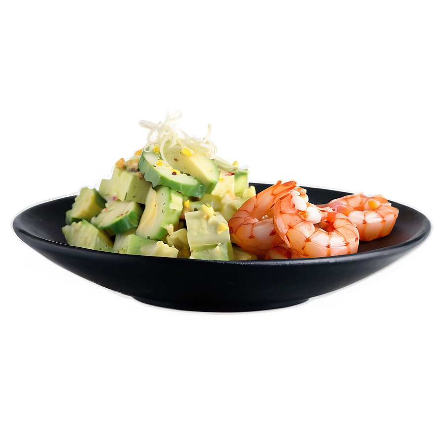 Avocado Shrimp Salad Png Pyg64 PNG Image