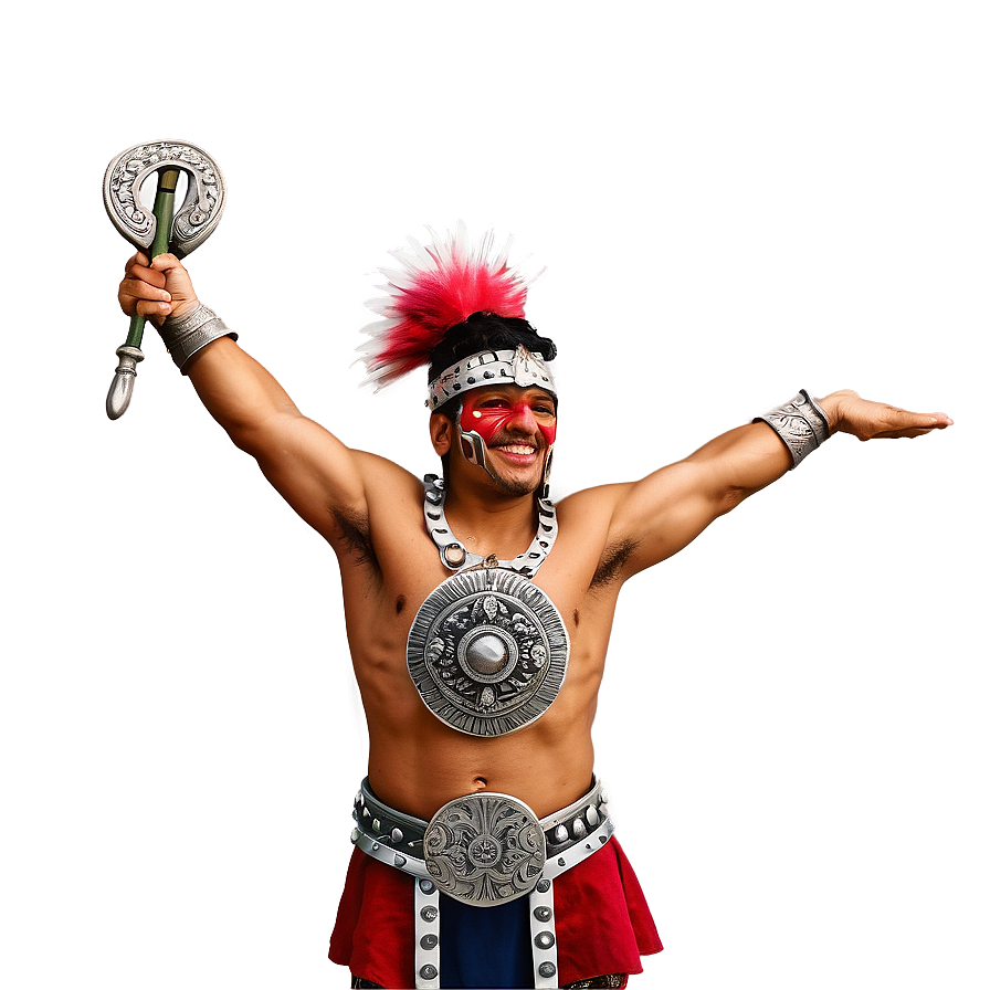 Aztec Warrior And Spanish Galleon Png Hwm PNG Image