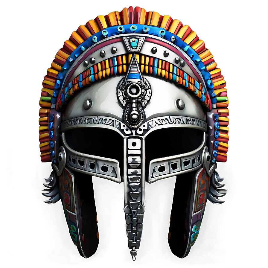 Aztec Warrior Helmet Design Png 90 PNG Image