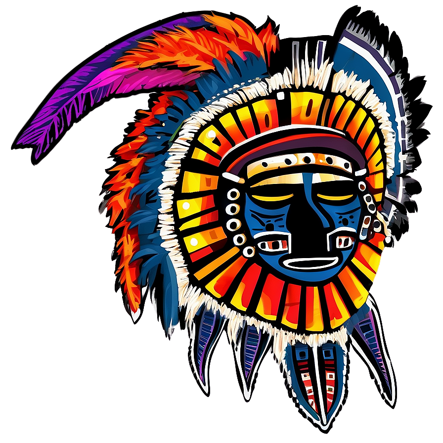 Aztec Warrior Illustration Png Ayv87 PNG Image