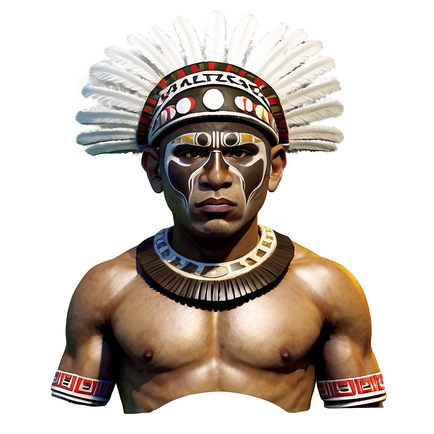 Aztec Warrior In Moonlight Png 10 PNG Image